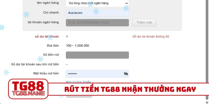 Rút tiền TG88 nhận thưởng ngay